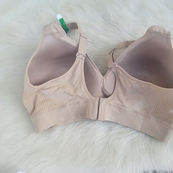 Bali Comfort Revolution Bra Sz L DF3380 Cool Comfort Seamless Nude Adjustable - Picture 2 of 3